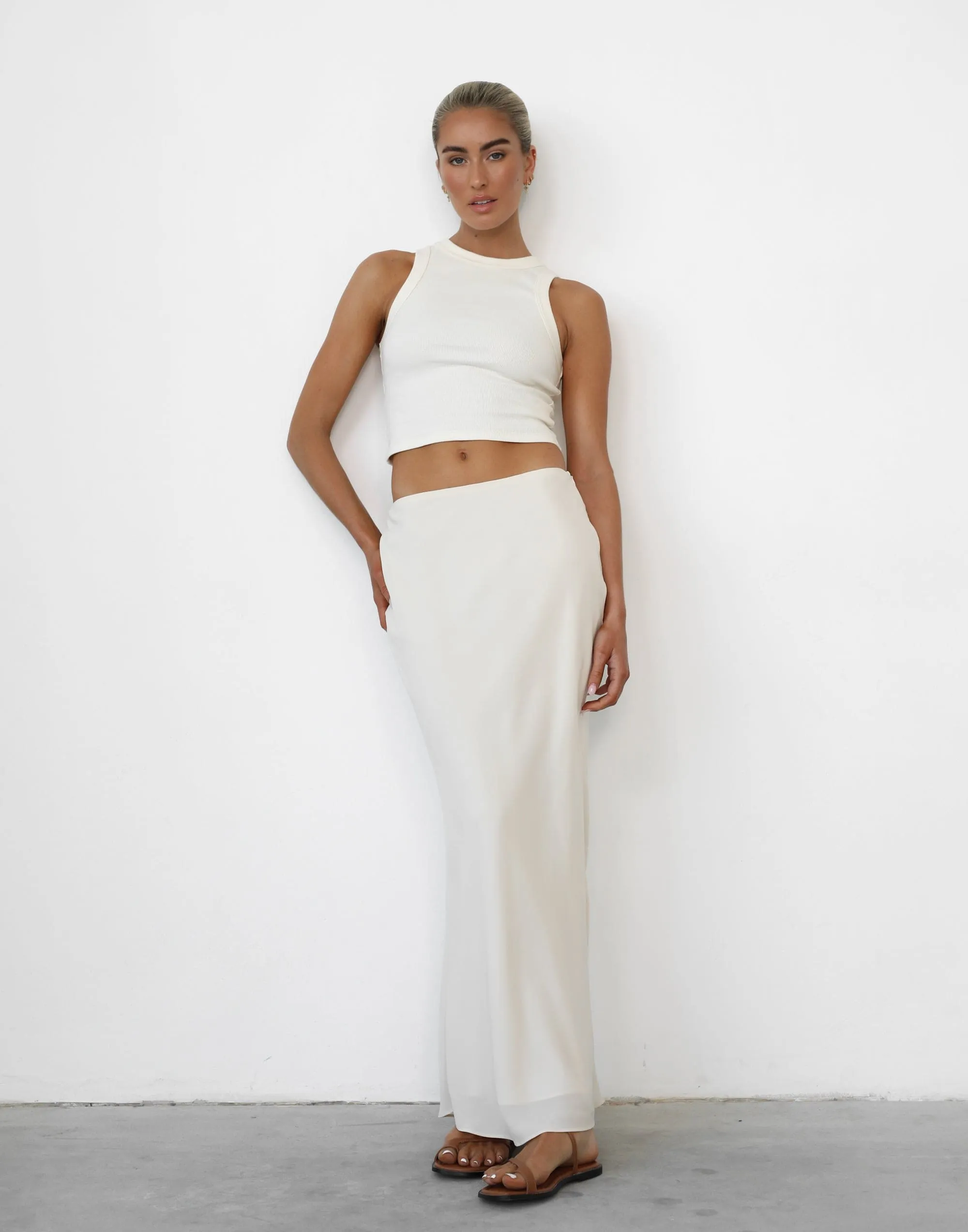 Isla Maxi Skirt (Oat)