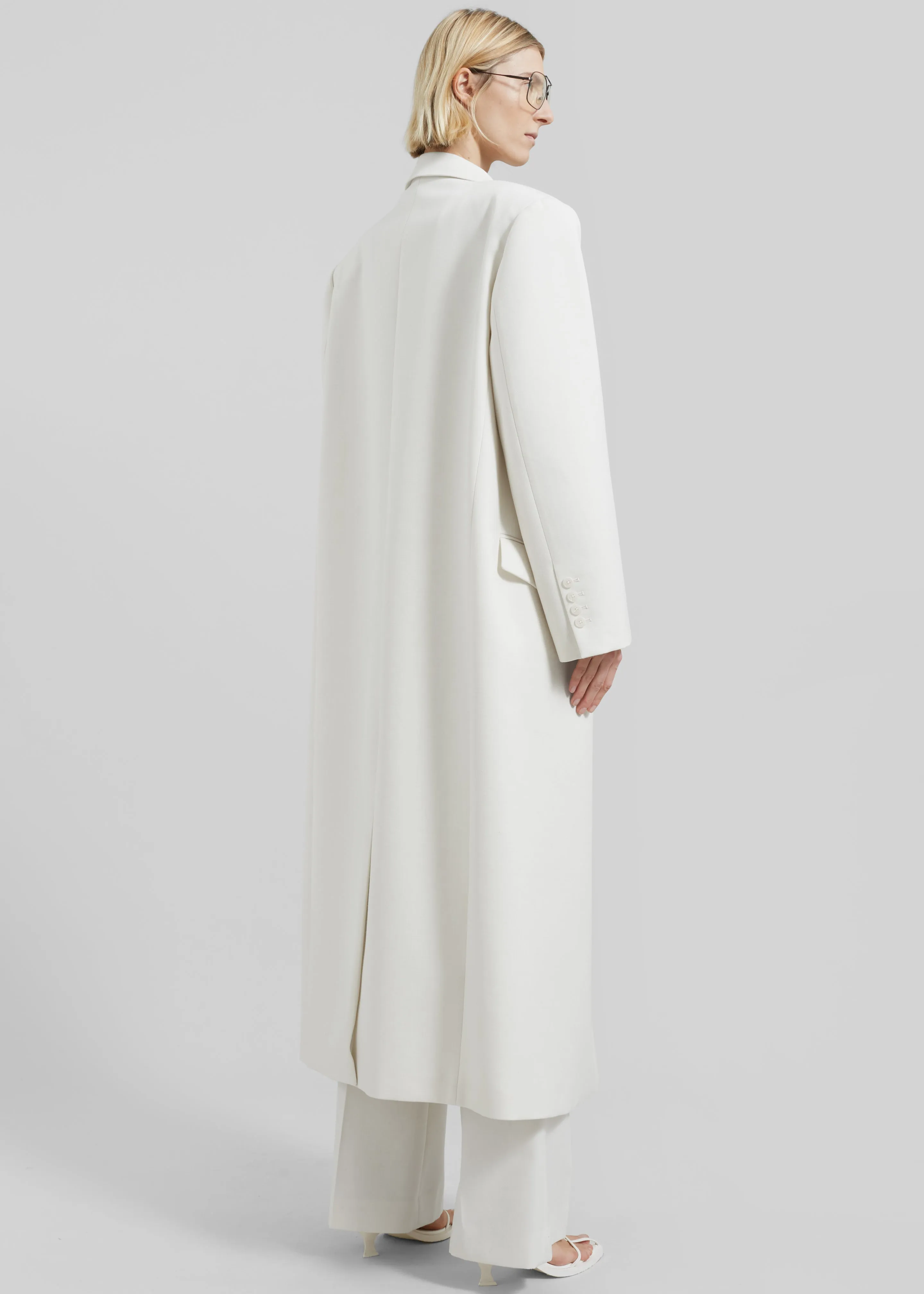 Jane Long Coat - White