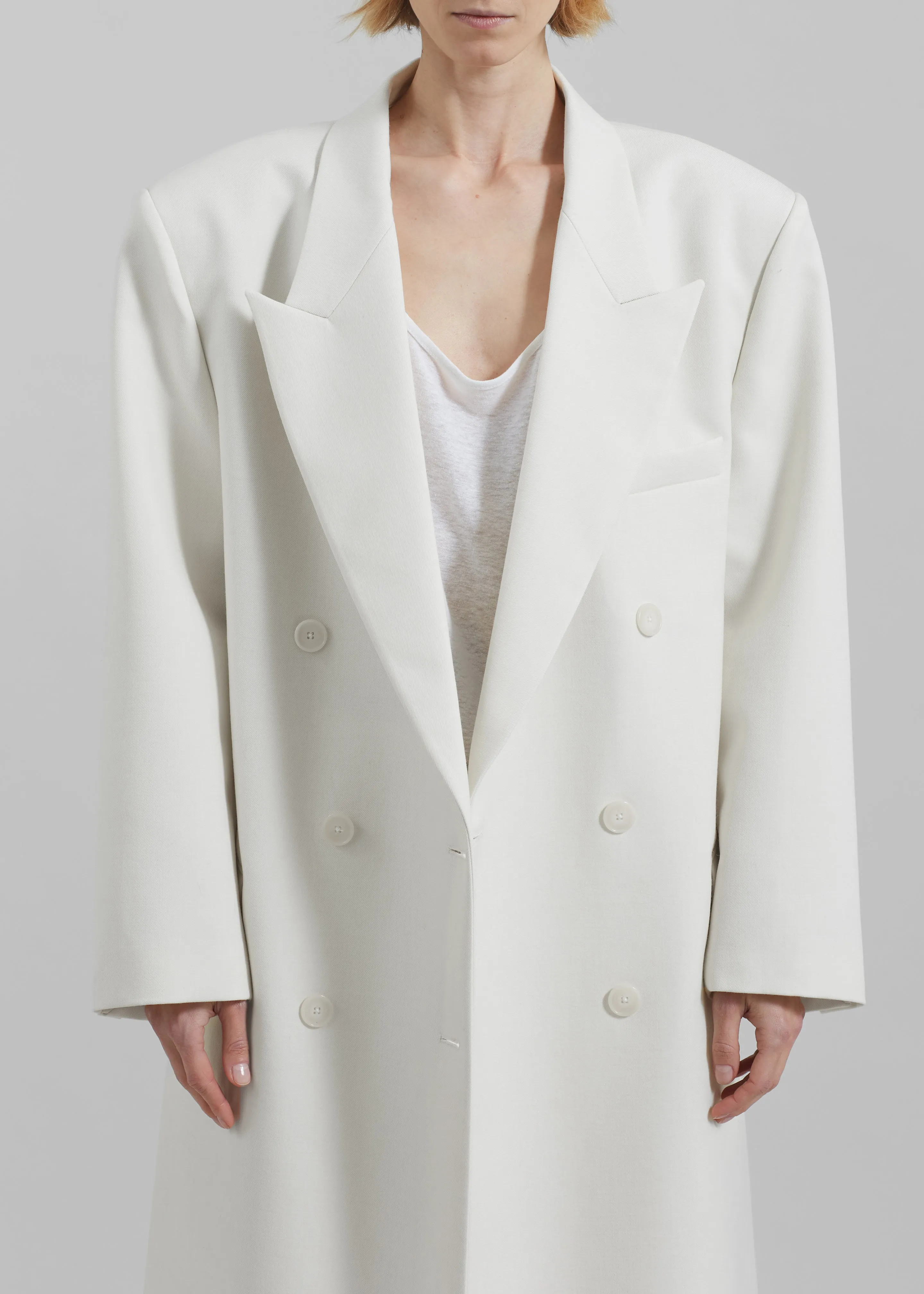 Jane Long Coat - White