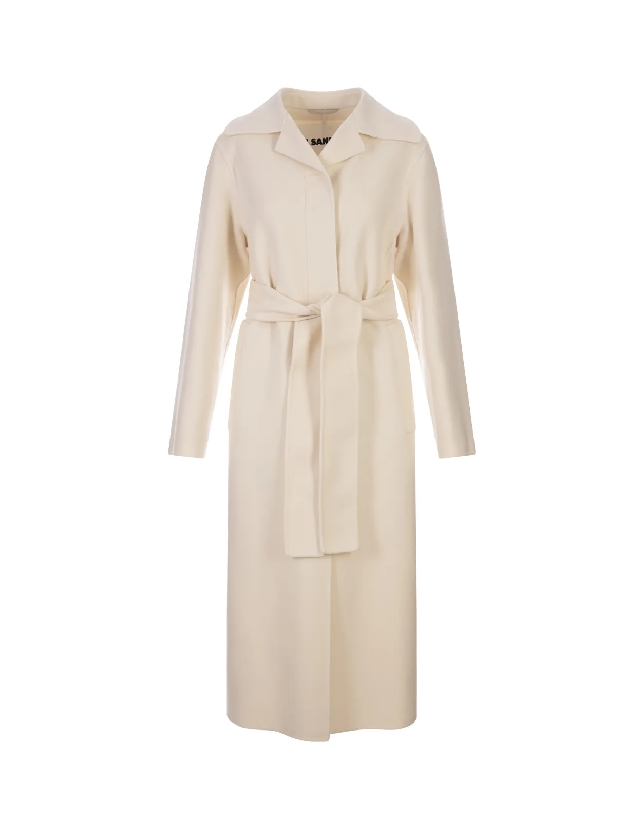 JIL SANDER Beige Wool Robe Coat