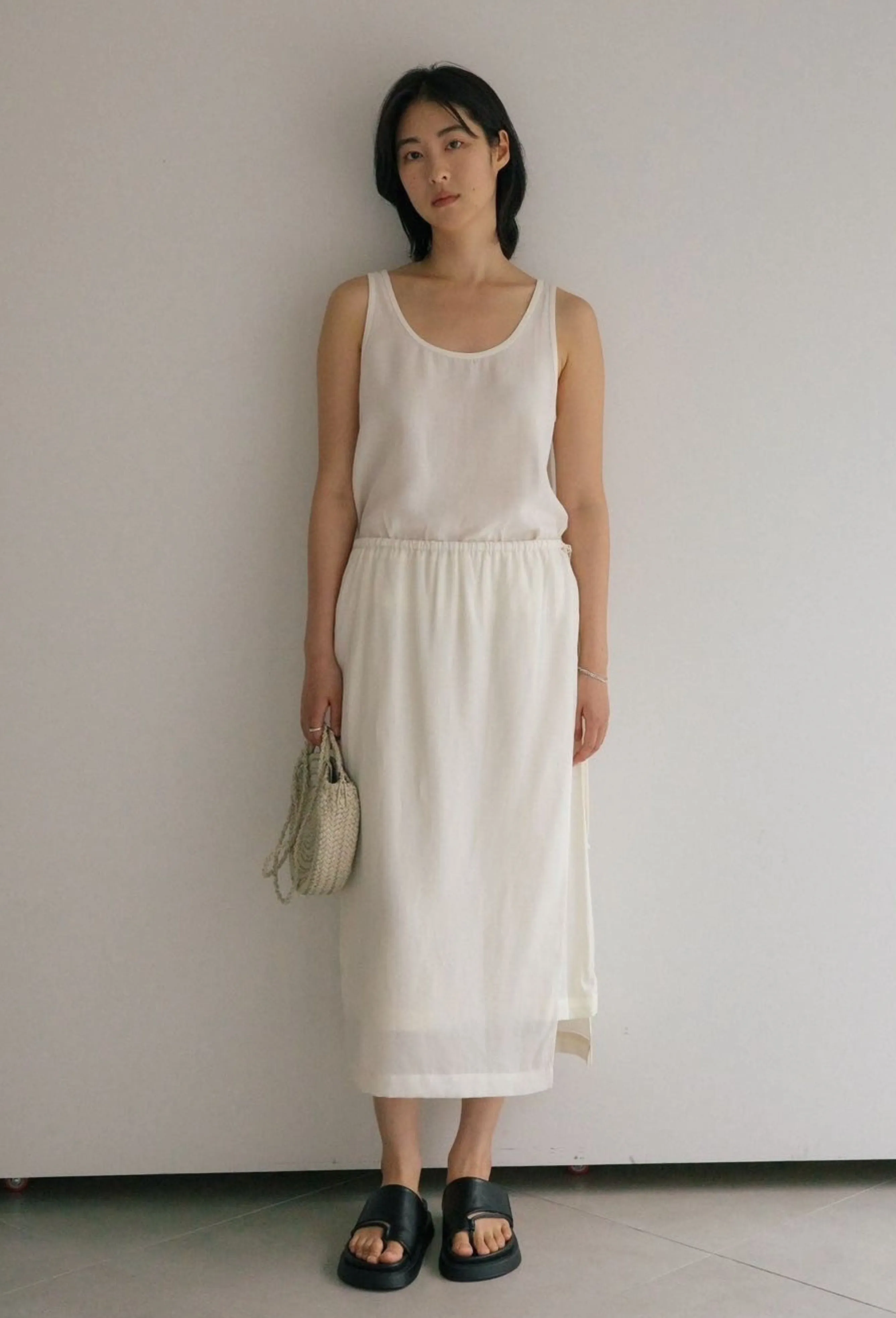 Jordana Wrap Skirt In White