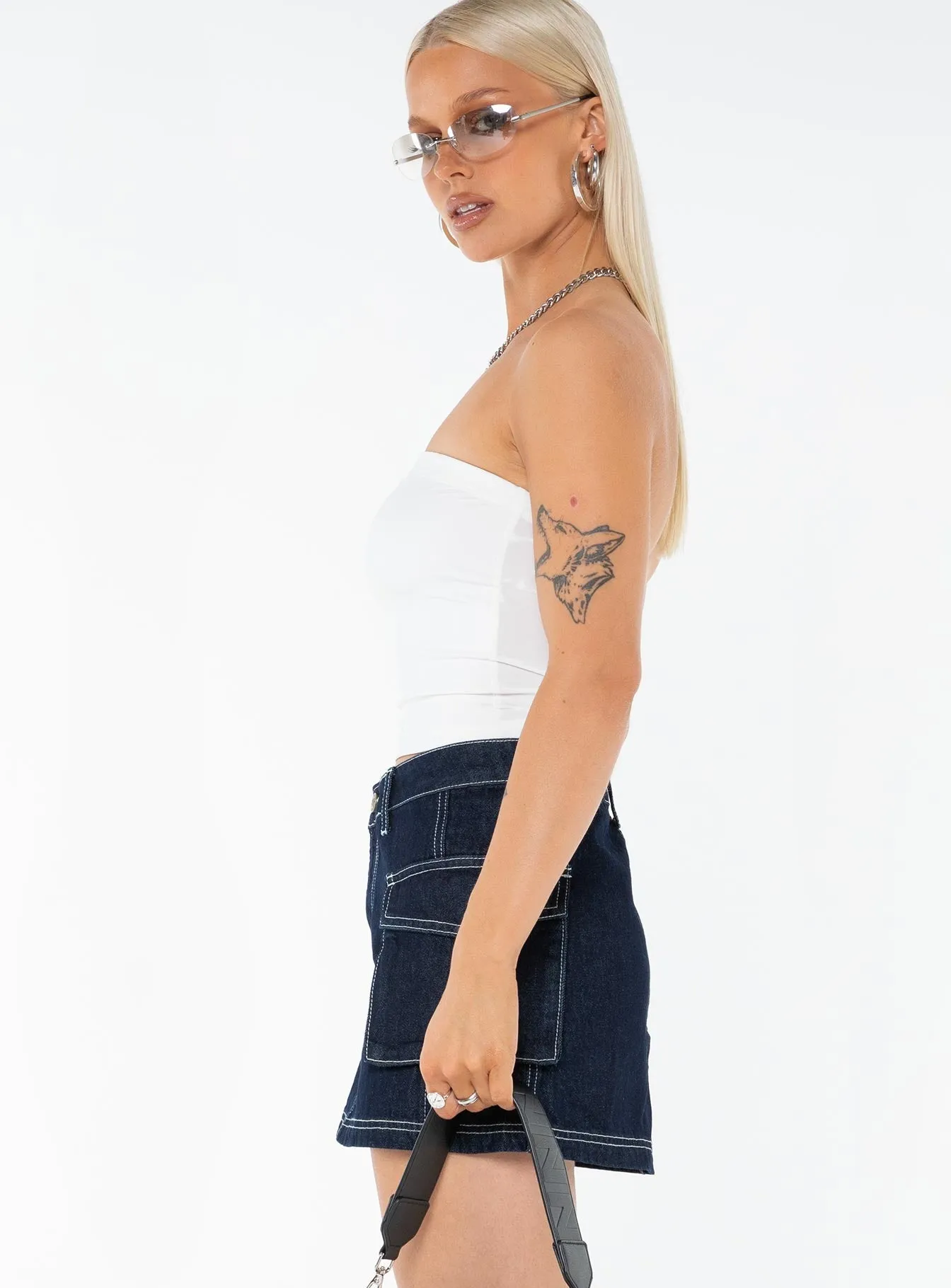 Junie Denim Mini Skirt Indigo