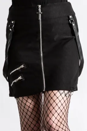 Katy Coffin Black Mini Skirt