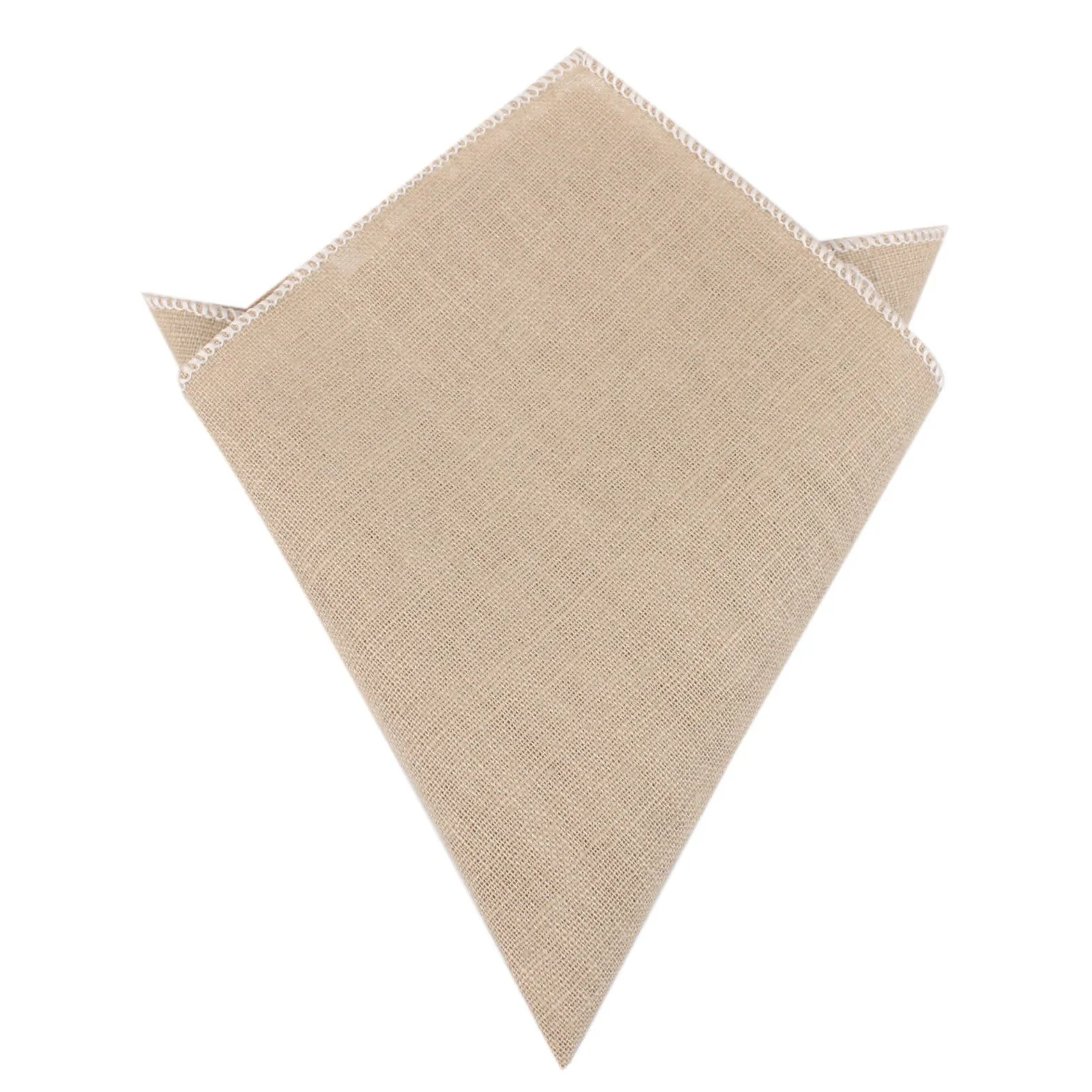 Khaki Linen Pocket Square