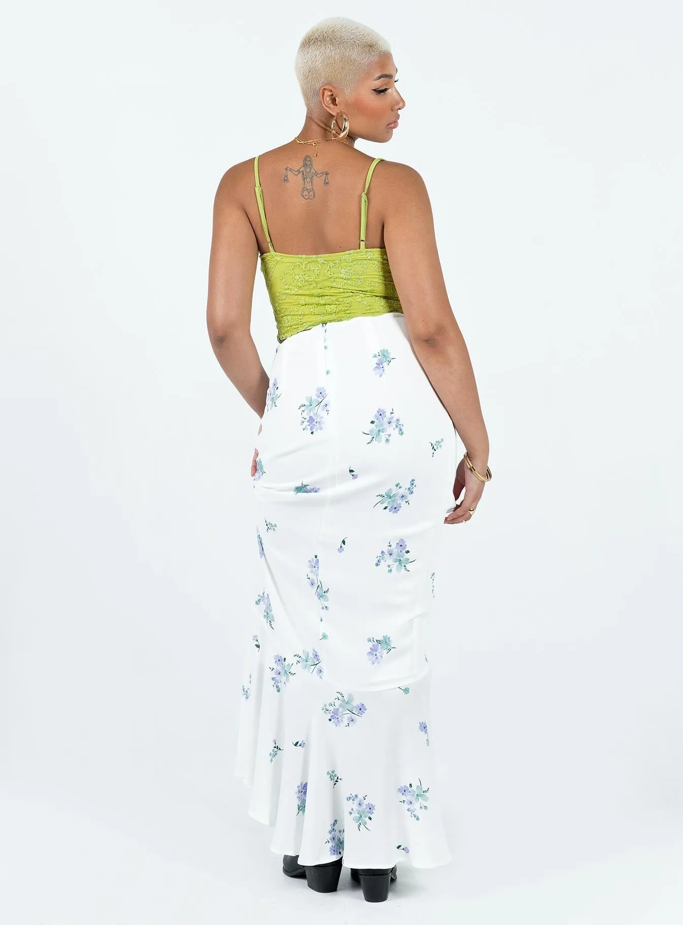 Kiani Maxi Skirt White