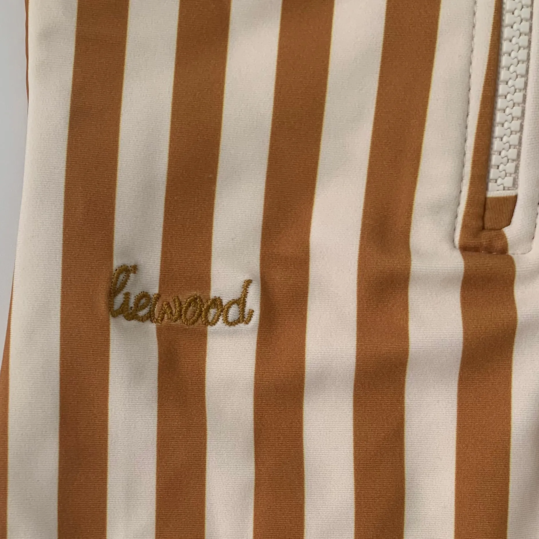 Liewood Ochre Stripe Max Swim Jumpsuit: 9 Months