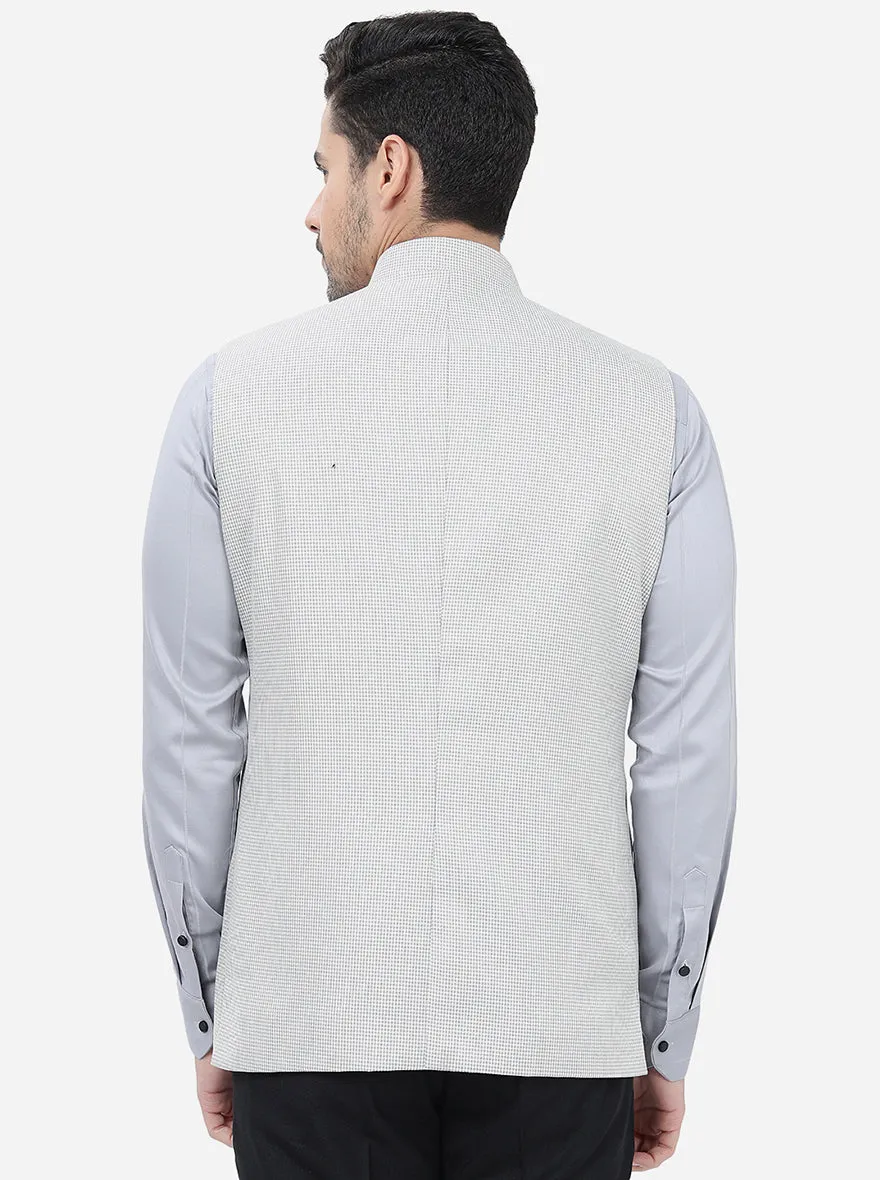 Light Grey Solid Regular Fit Modi Jacket | JadeBlue