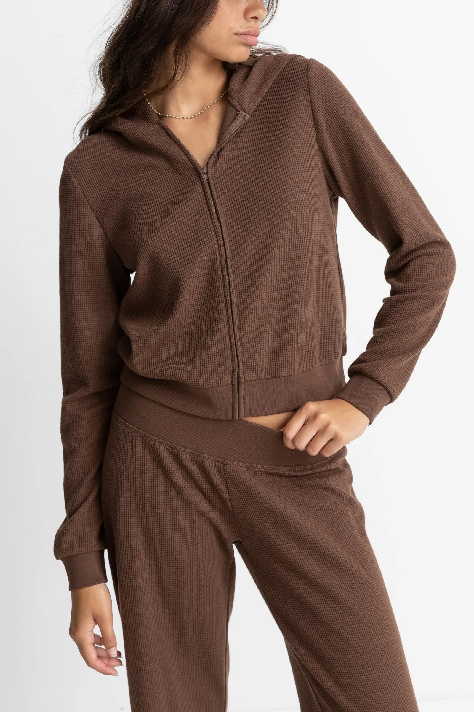 Light Layers Zip Up Chocolate