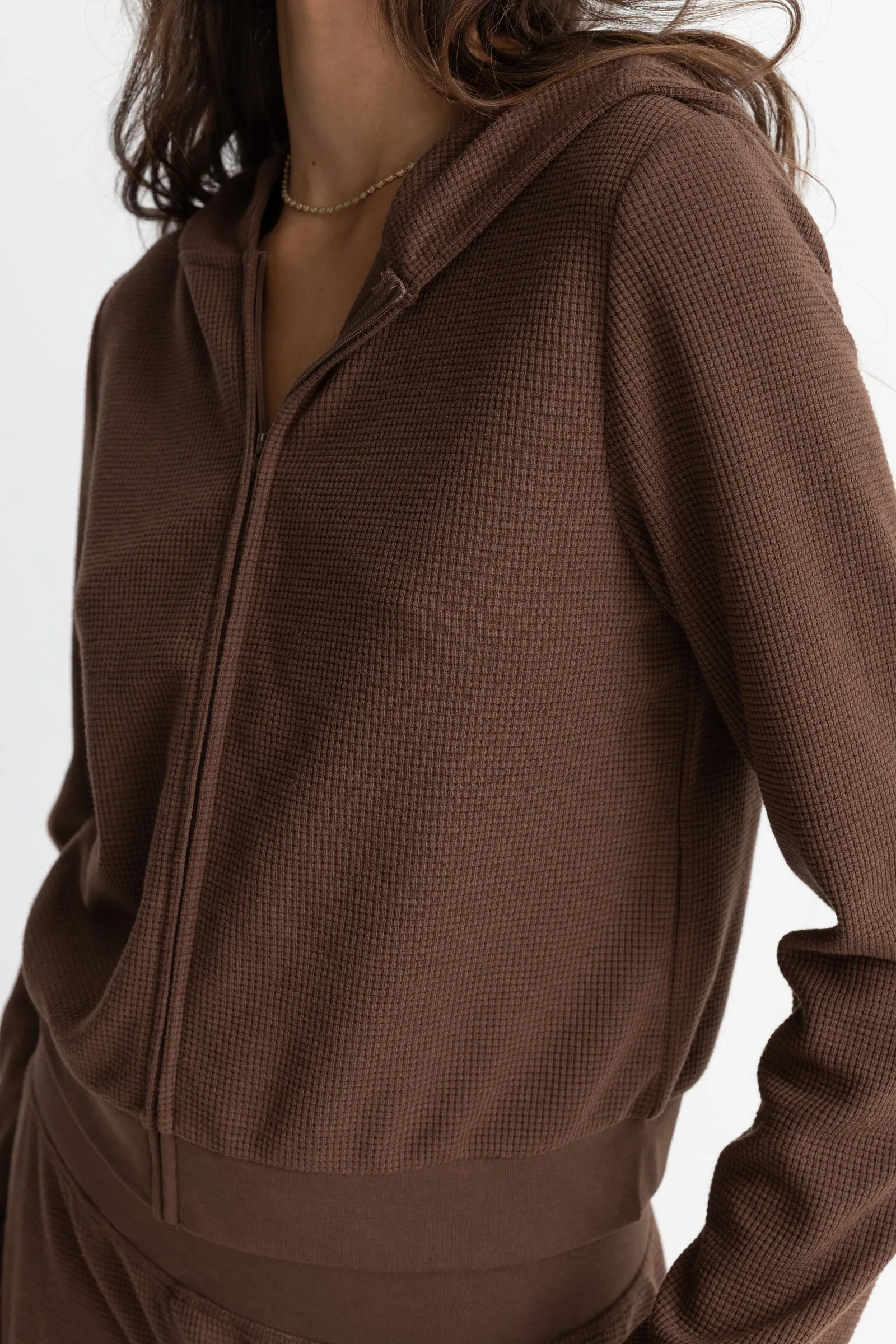 Light Layers Zip Up Chocolate