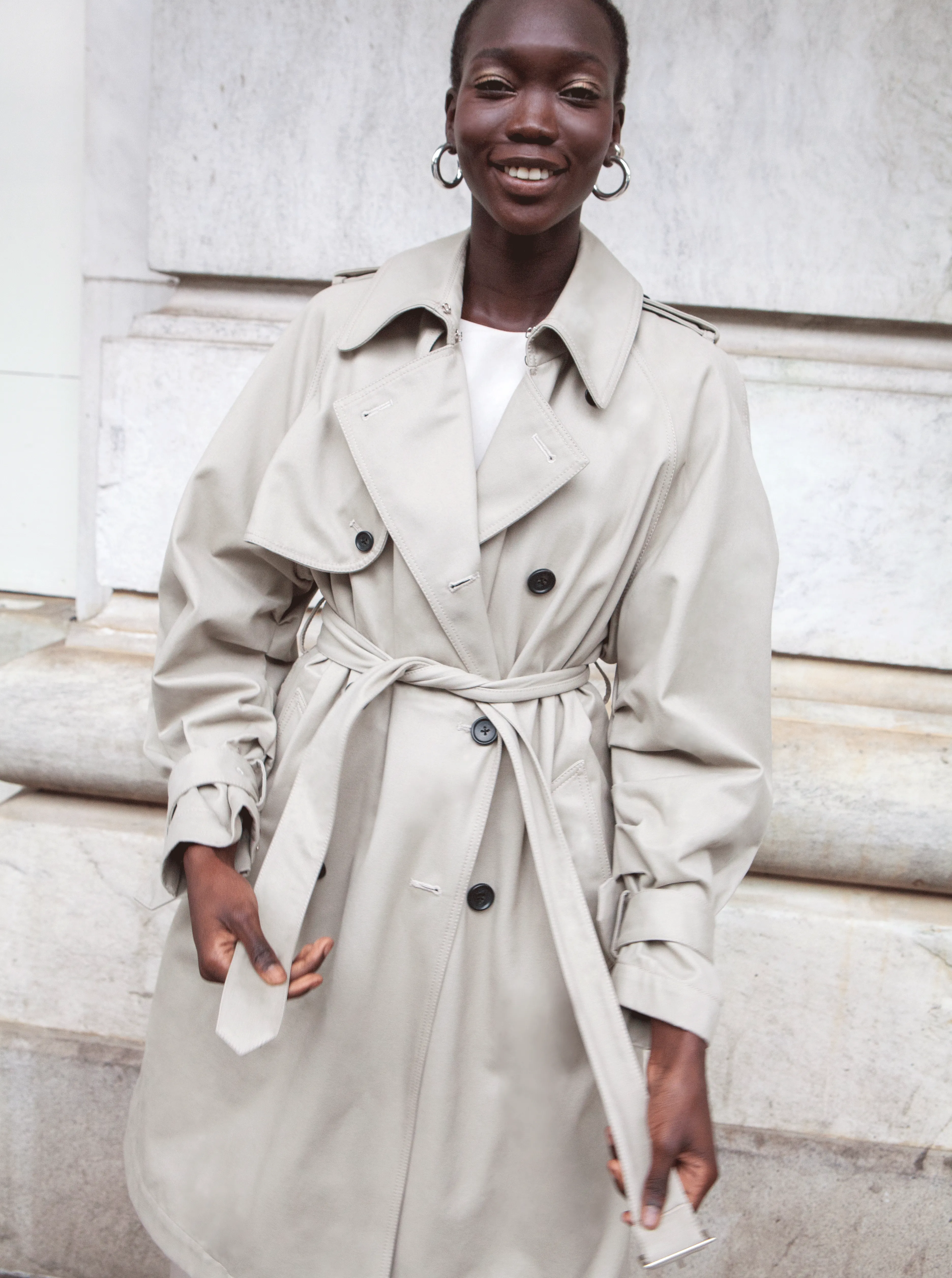 LONG YORK TRENCH COAT, KHAKI