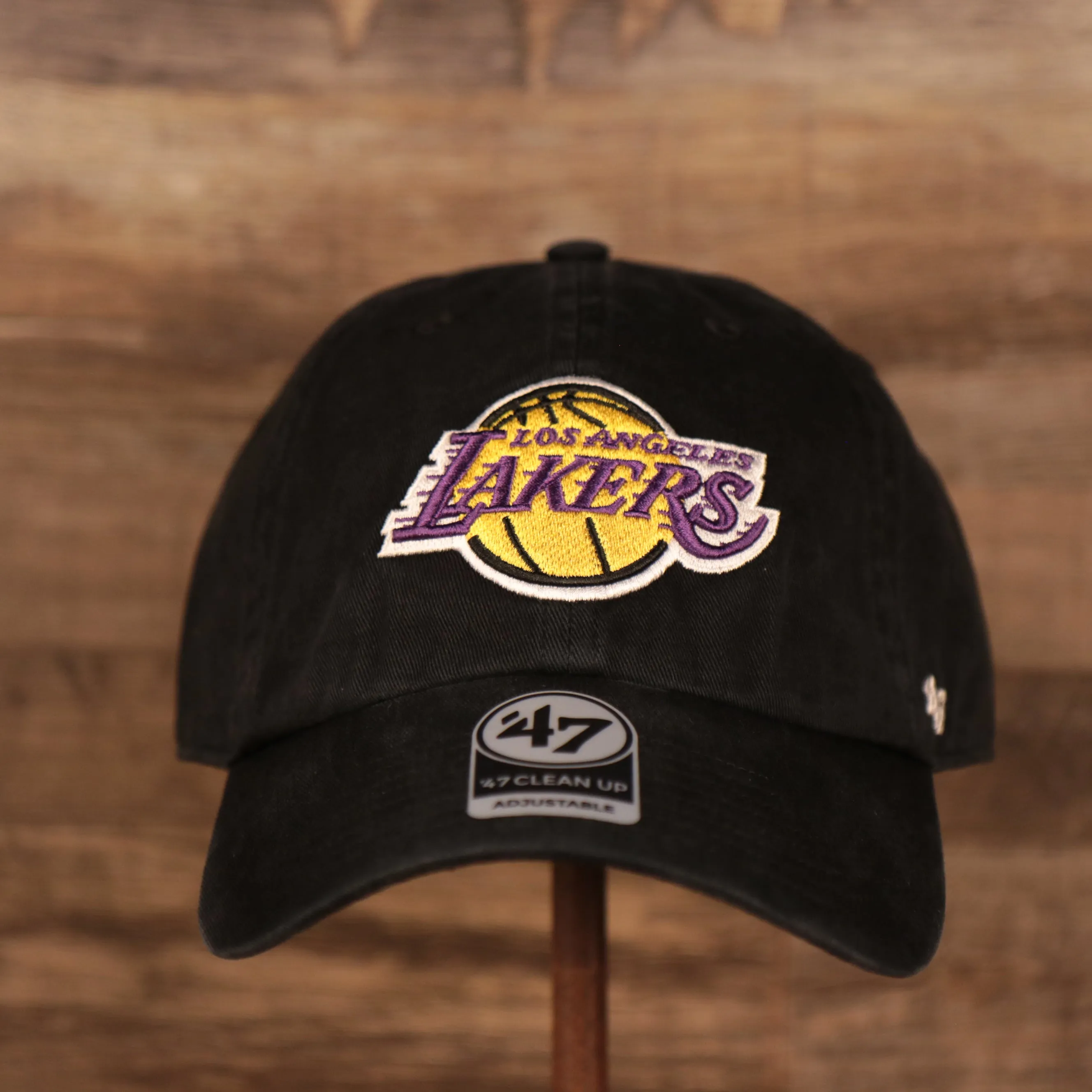 Los Angeles Lakers Black Adjustable Dad Hat