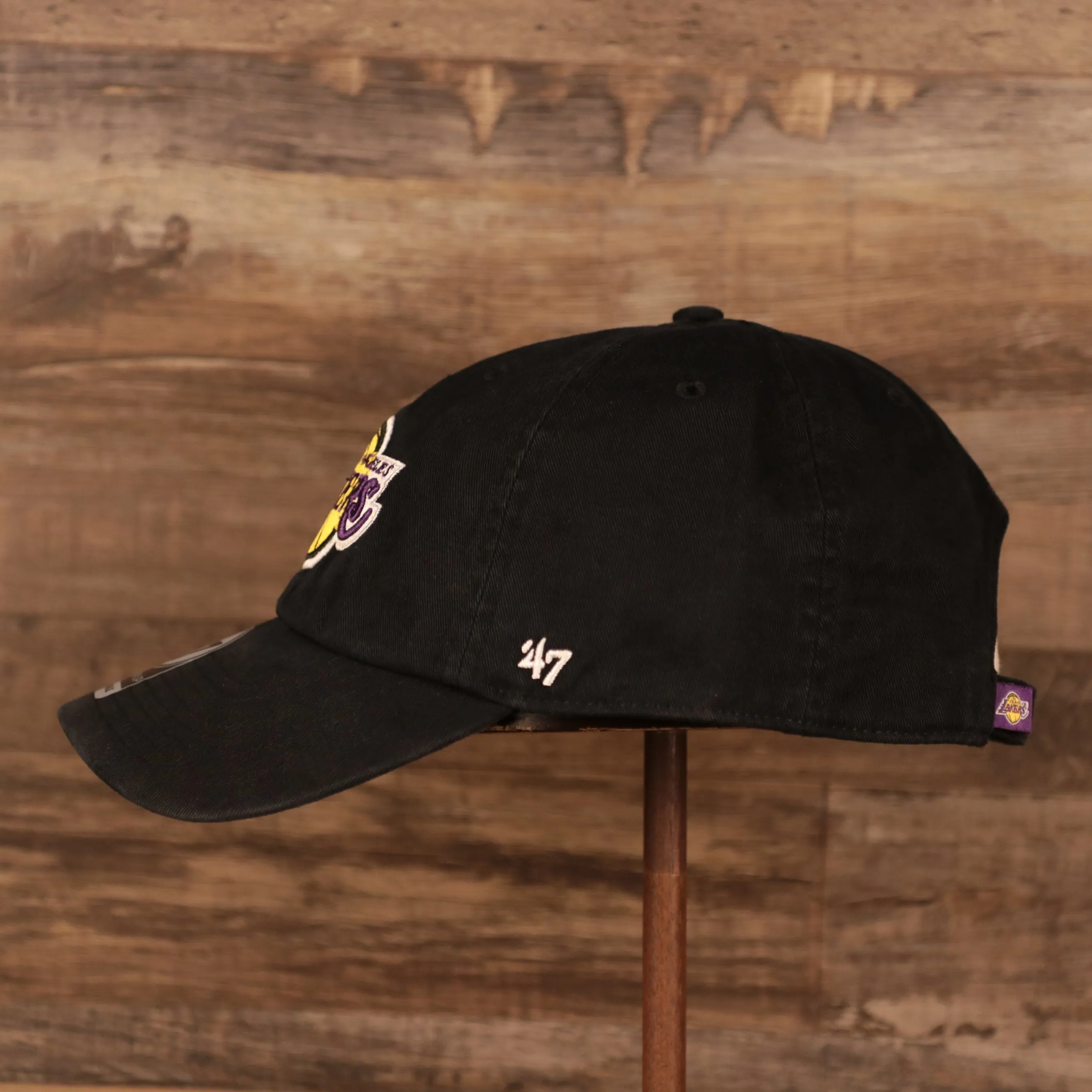 Los Angeles Lakers Black Adjustable Dad Hat