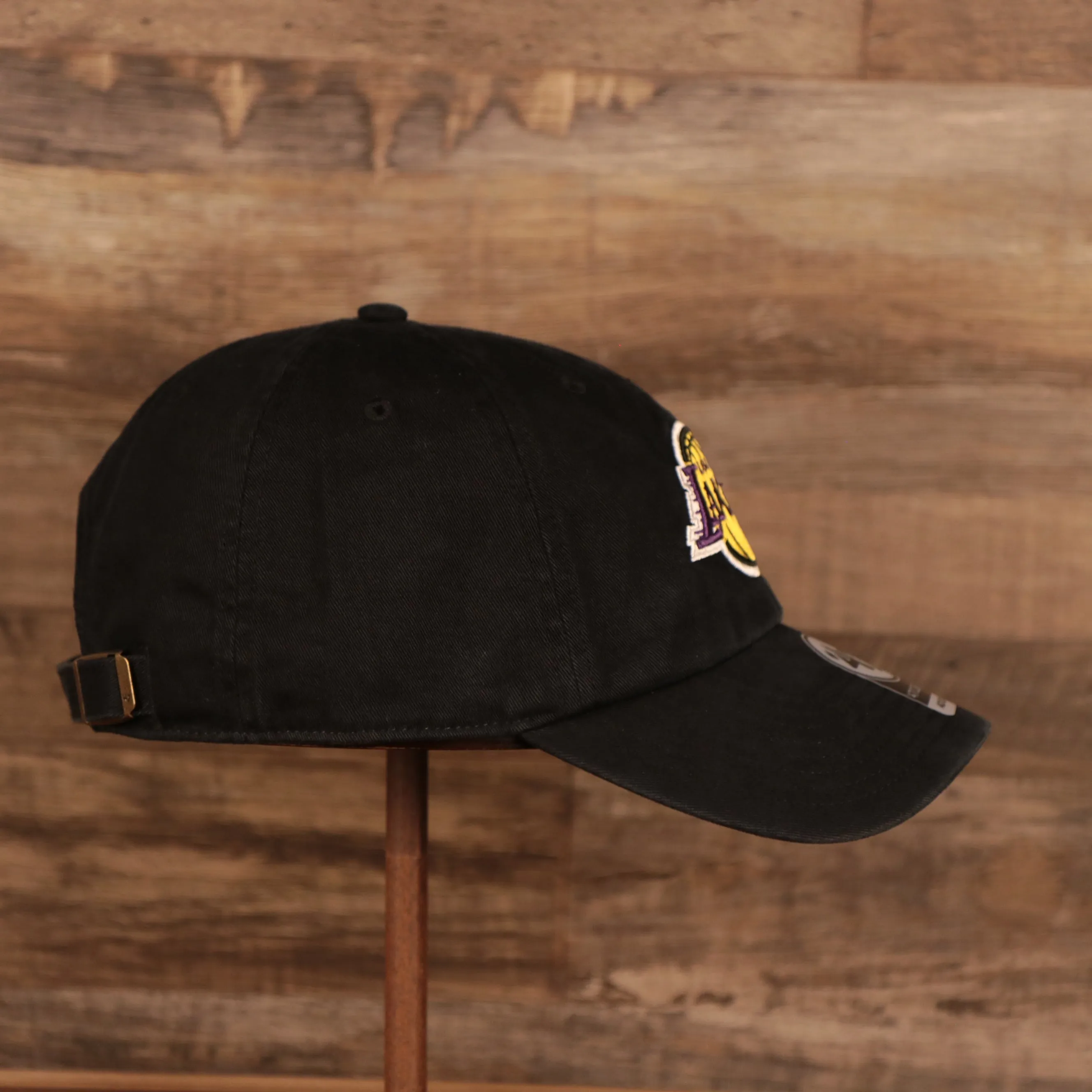 Los Angeles Lakers Black Adjustable Dad Hat