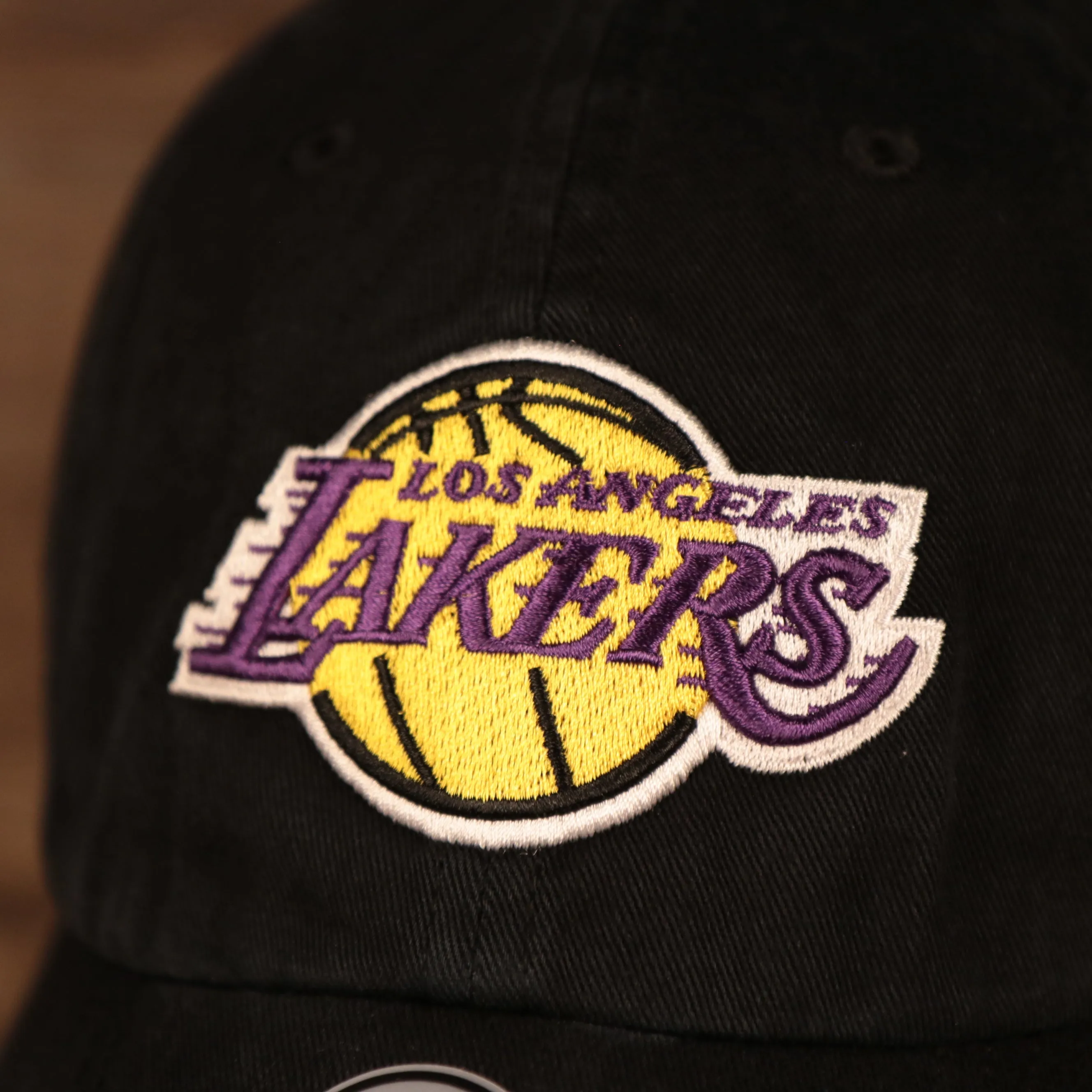 Los Angeles Lakers Black Adjustable Dad Hat