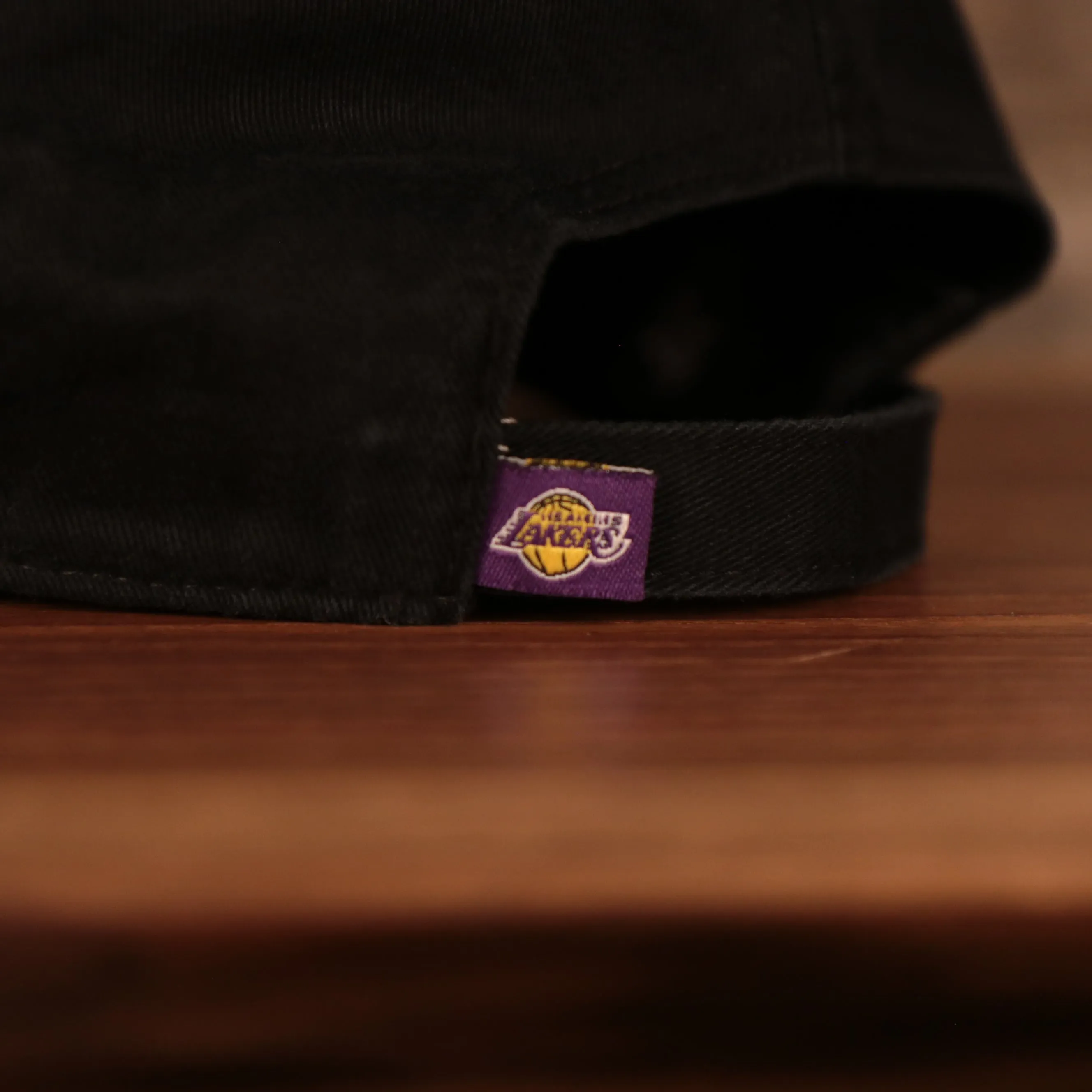 Los Angeles Lakers Black Adjustable Dad Hat