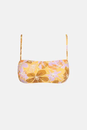 Mahana Floral Bandeau Top Yellow