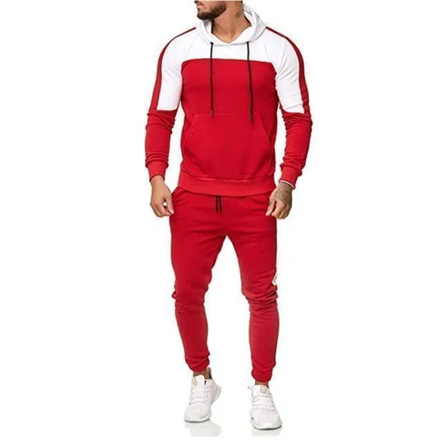 Men Tracksuit - Patchwork Sportswear For Men