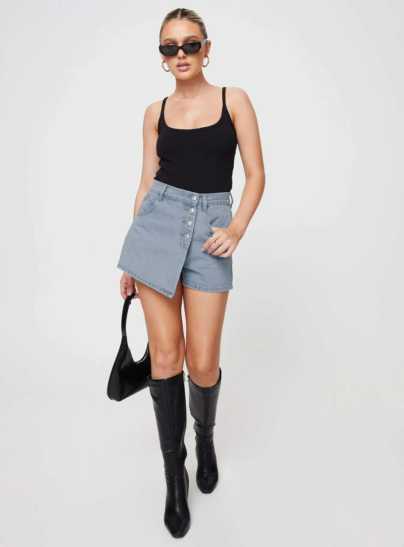 Merthyr Denim Skort Mid Wash