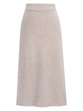 Midi Split Design Knitting Woolen Pencil Skirt