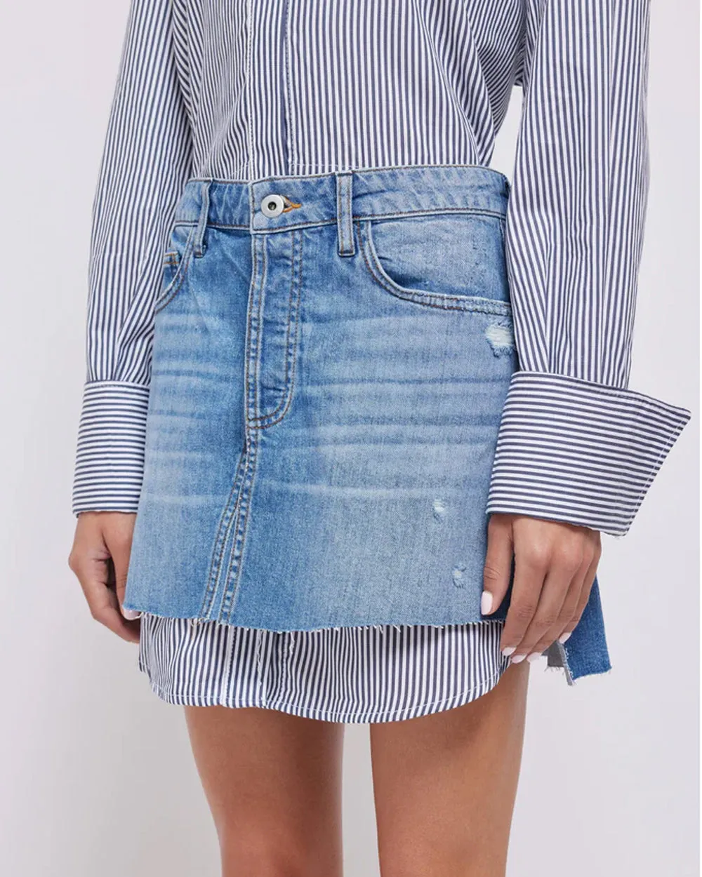 Midnight Stripe Denim Eastlyn Mini Dress