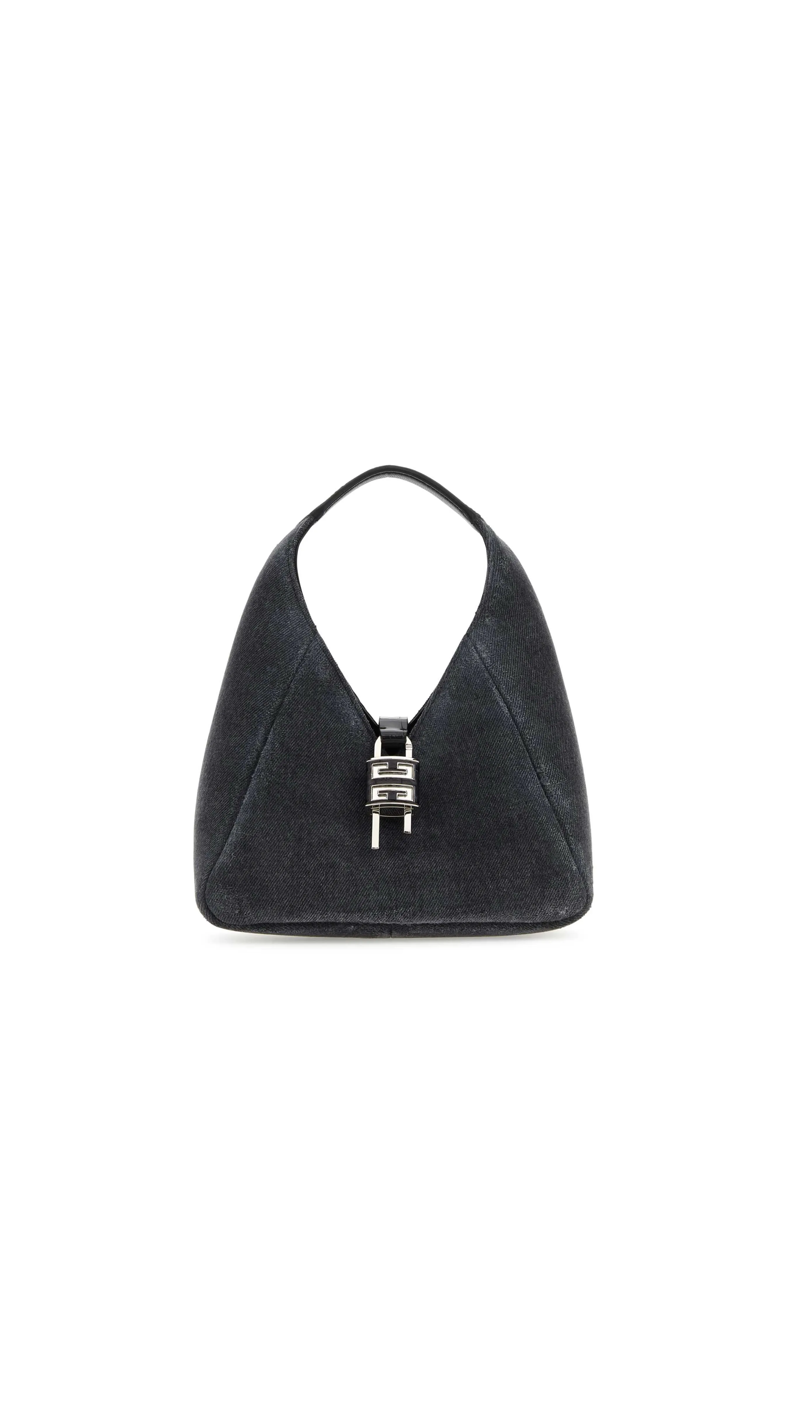 Mini G-hobo Bag in Denim - Black