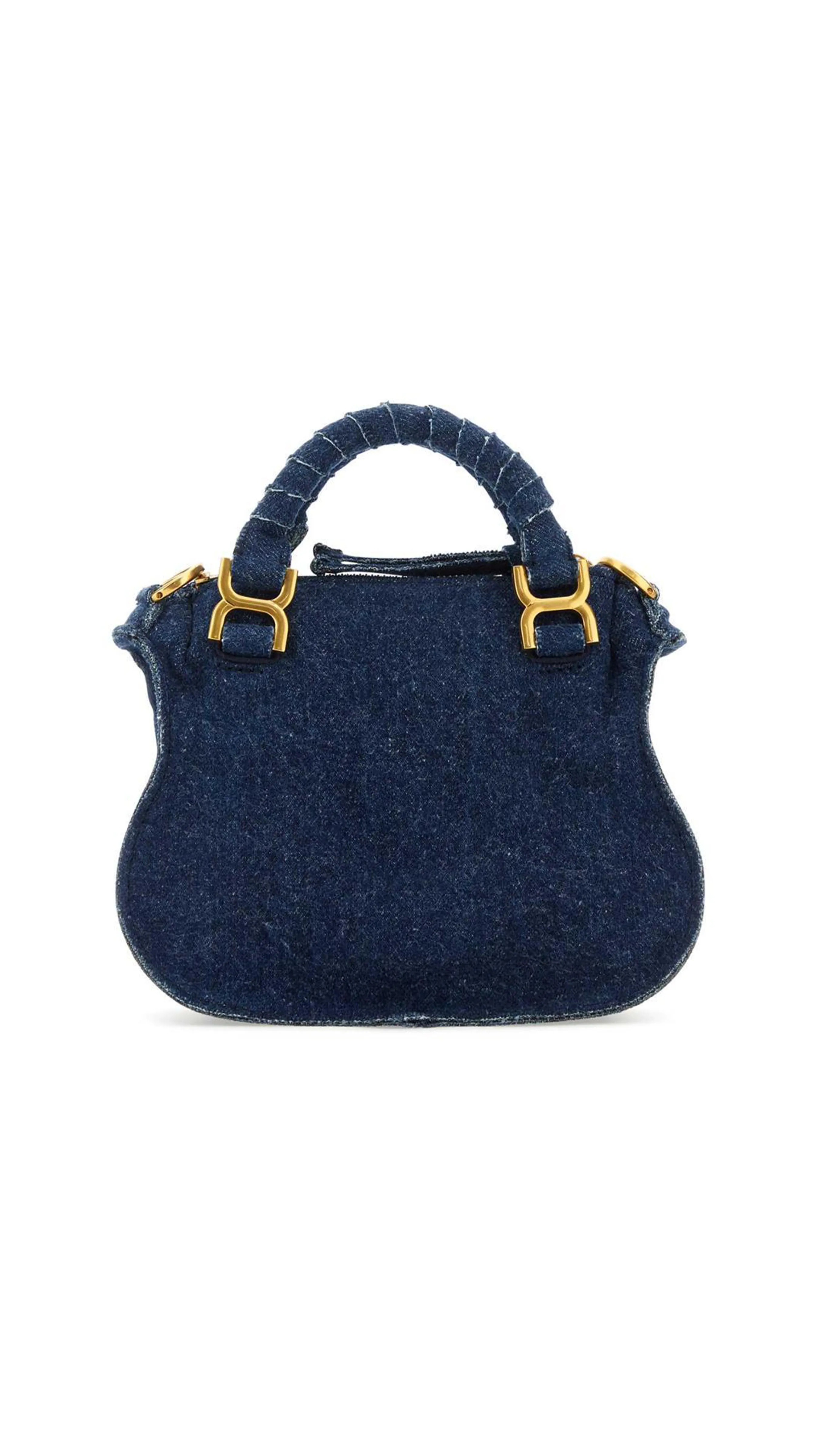 Mini Marcie Double Denim Bag - Blue