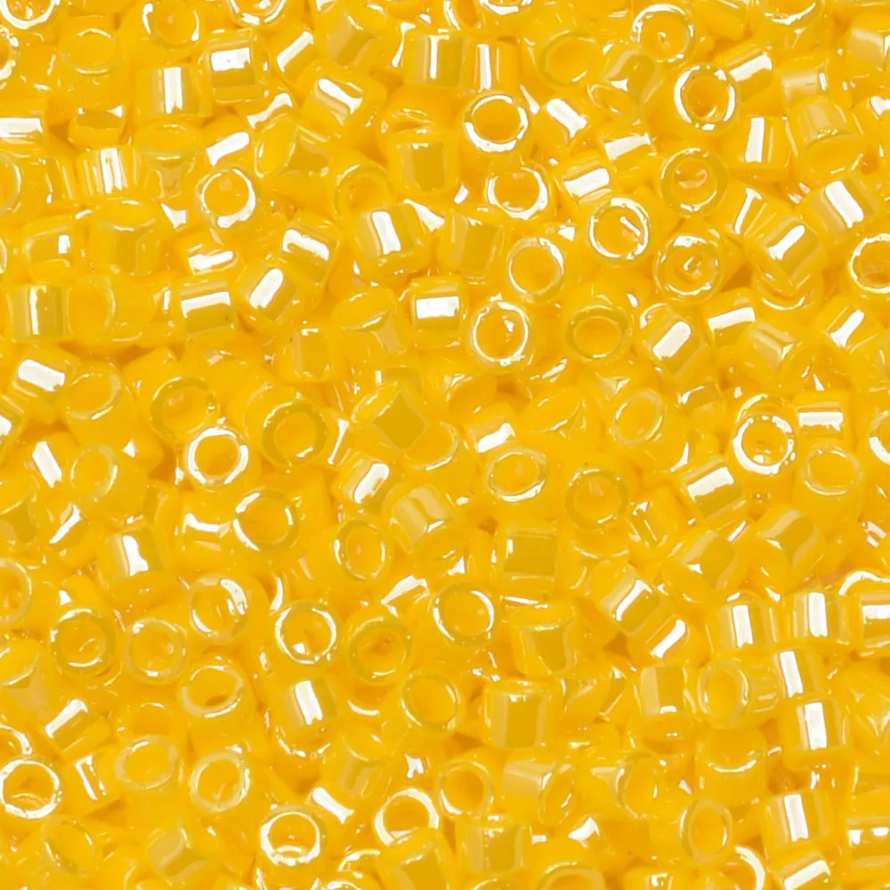 Miyuki Delica Seed Beads, 11/0 Size, #1562 Opaque Canary Luster (2.5 Tube)