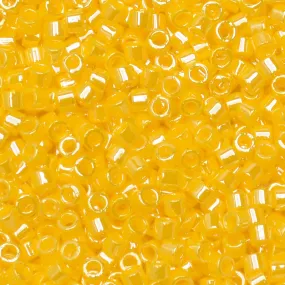 Miyuki Delica Seed Beads, 11/0 Size, #1562 Opaque Canary Luster (2.5 Tube)