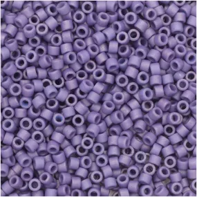 Miyuki Delica Seed Beads, 11/0 Size, #2293 Frosted Opaque Glazed Purple (7.2 Gram Tube)