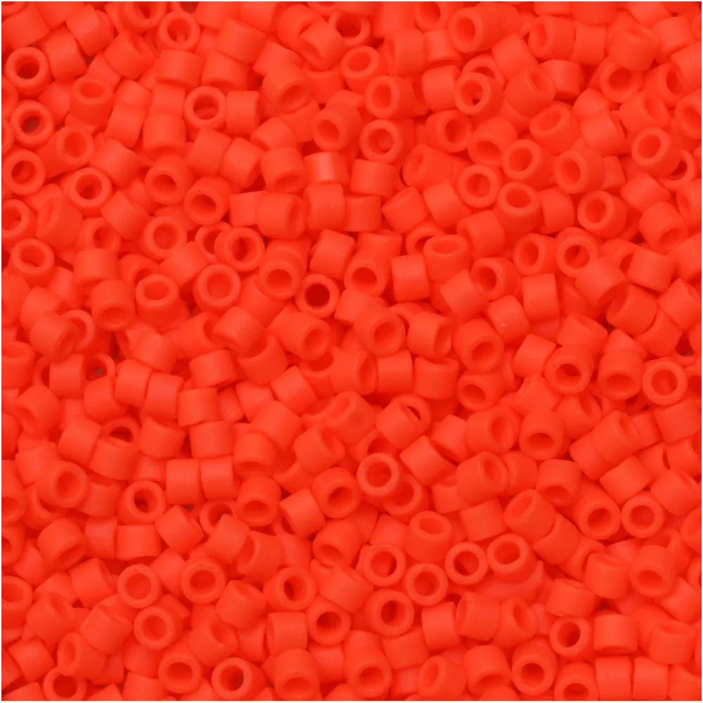 Miyuki Delica Seed Beads, 11/0 Size, #757 Matte Opaque Light Siam (2.5 Tube)