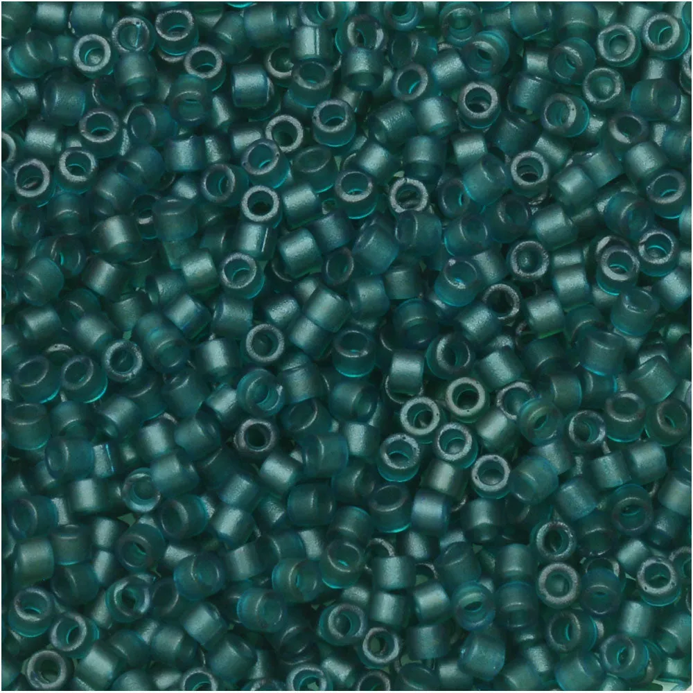 Miyuki Delica Seed Beads, 11/0 Size, #788 Dyed Matte Transparent Blue Zircon (2.5 Tube)