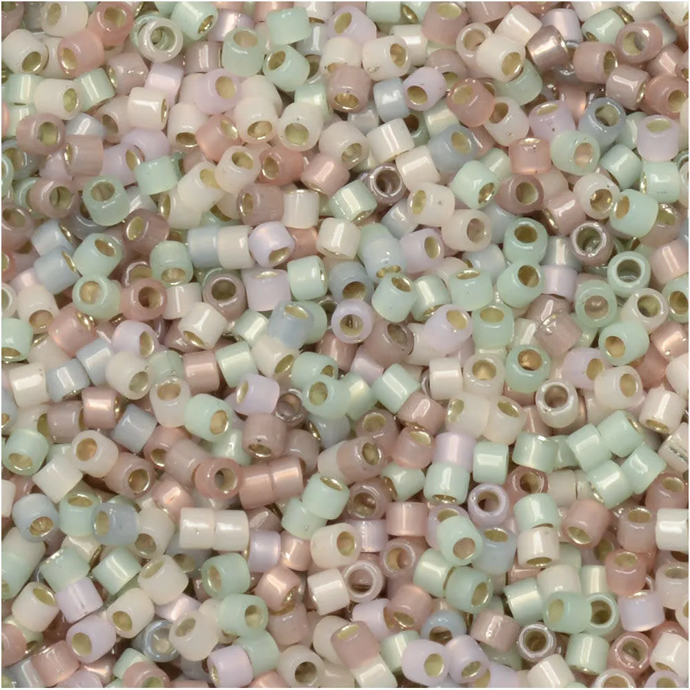 Miyuki Delica Seed Beads, 11/0 Size, #MIX9066 Opal Sea Shells Mix (7.2 Gram Tube)