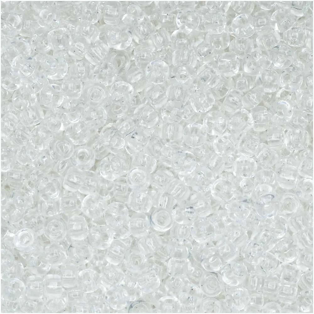 Miyuki Round Seed Beads, 11/0 Size, #131 Crystal, Clear (8.5 Gram Tube)