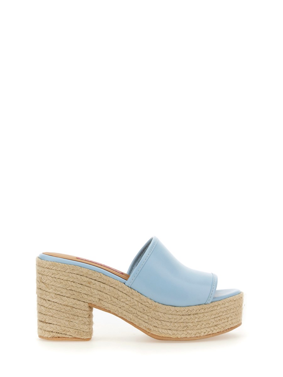 MOSCHINO JEANS    COTTON DENIM WEDGE