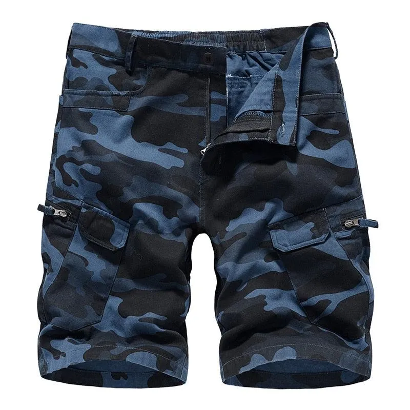 Multi-Pocket Casual Cargo Shorts Camouflage