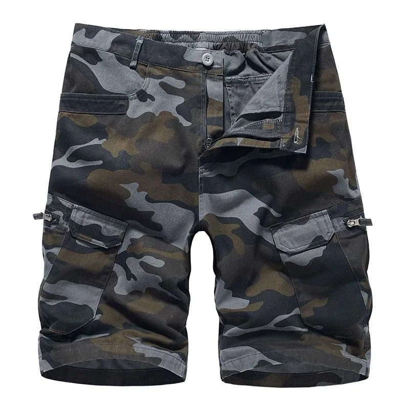 Multi-Pocket Casual Cargo Shorts Camouflage