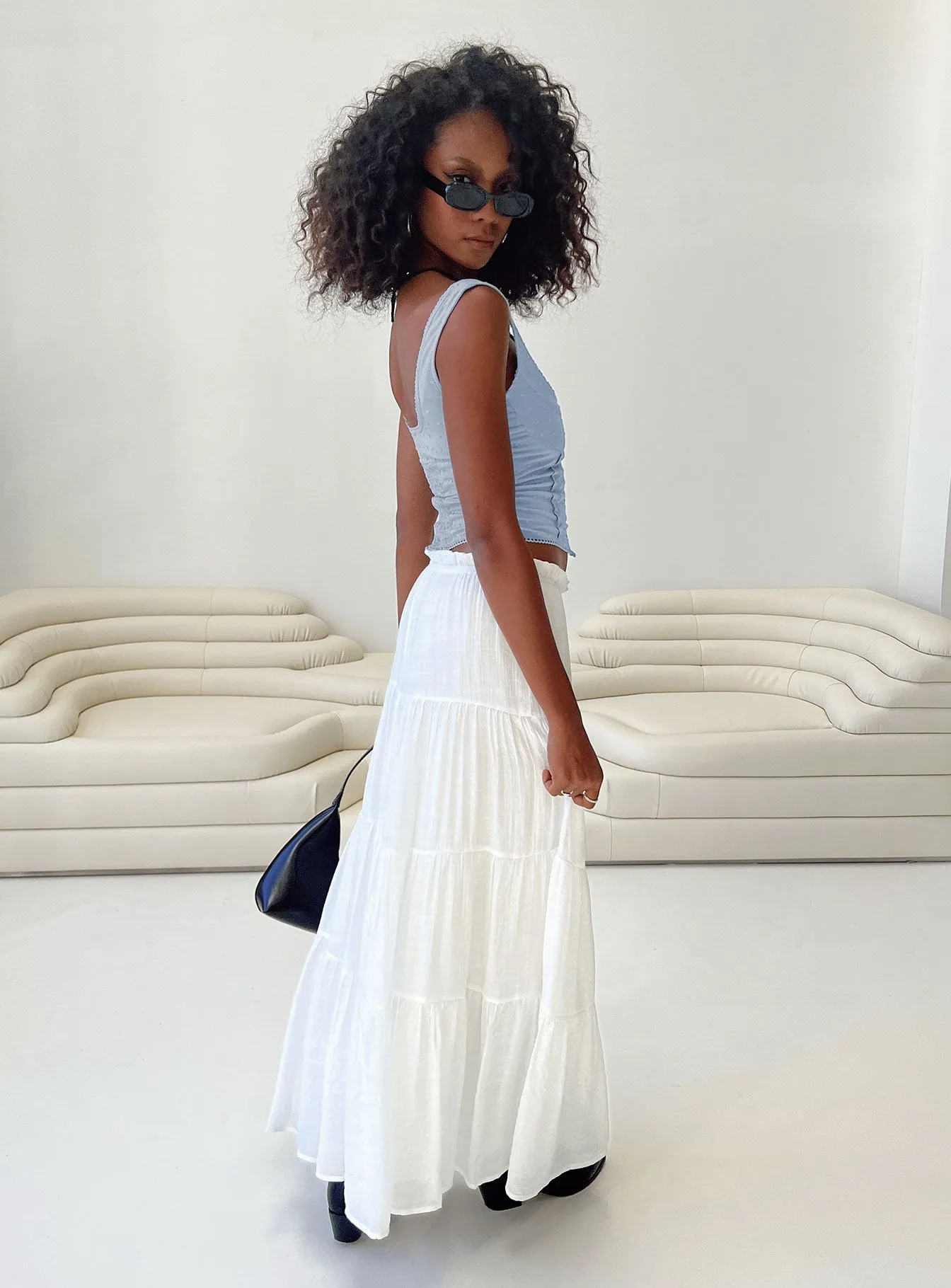 Mya Maxi Skirt White