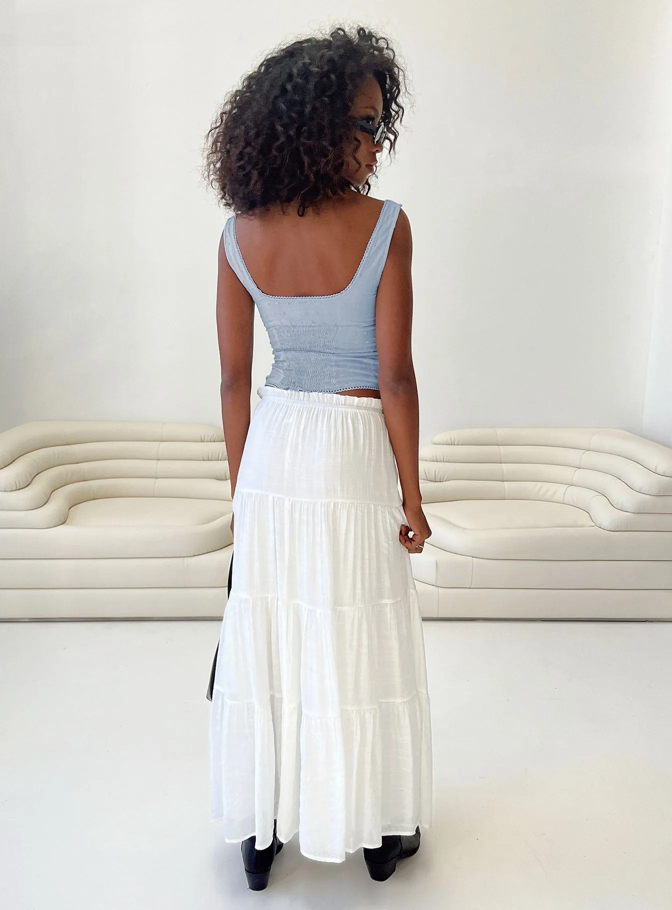 Mya Maxi Skirt White