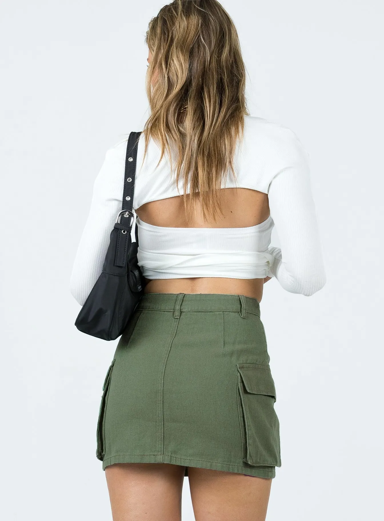 Myrtle Cargo Mini Skirt Khaki