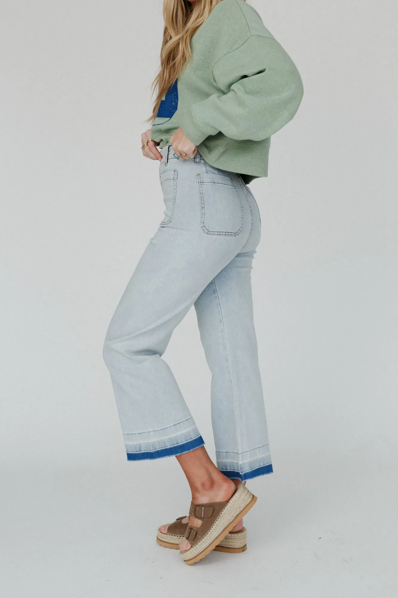 New Moon Cropped Jeans - Denim