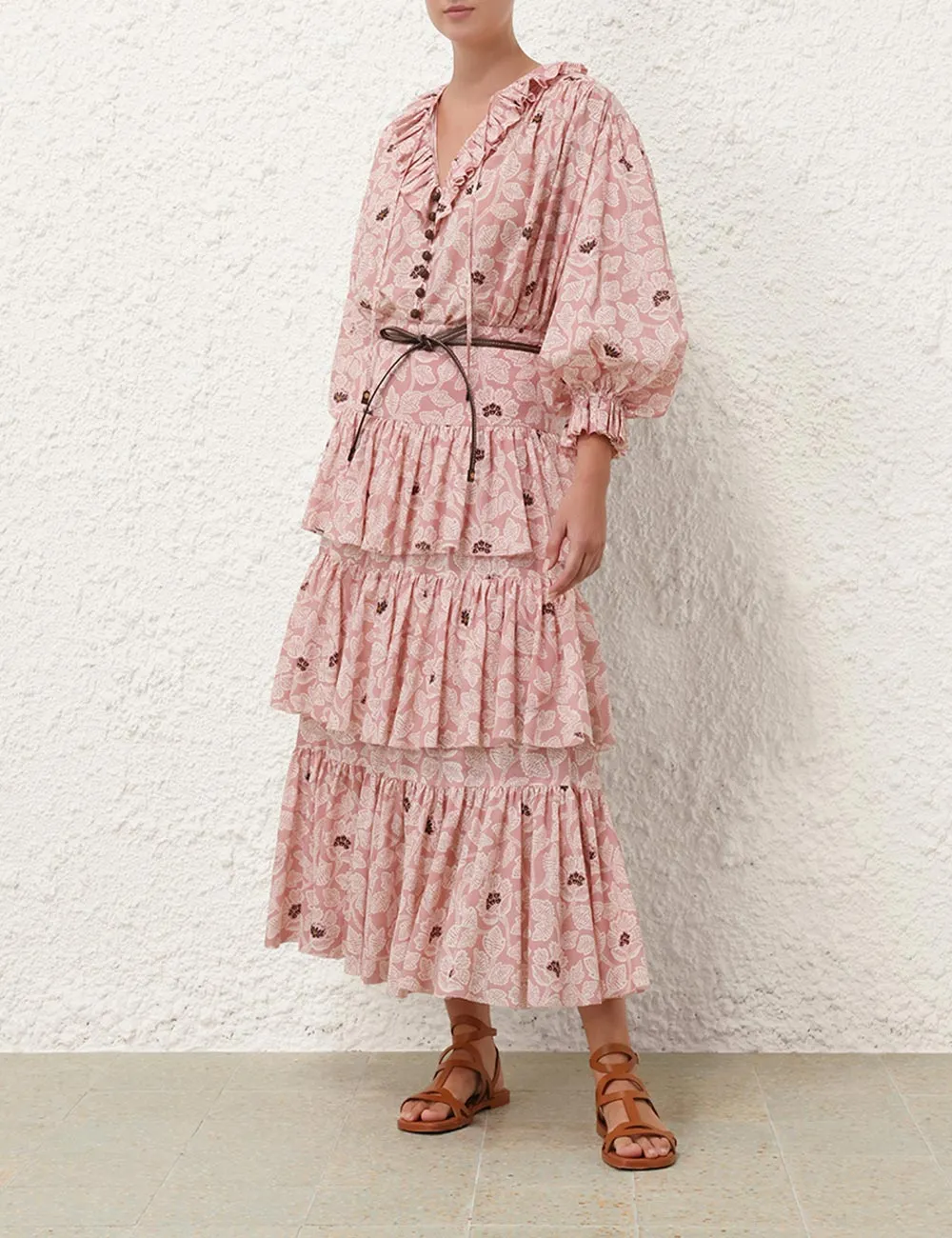 Ottie Tiered Midi Skirt