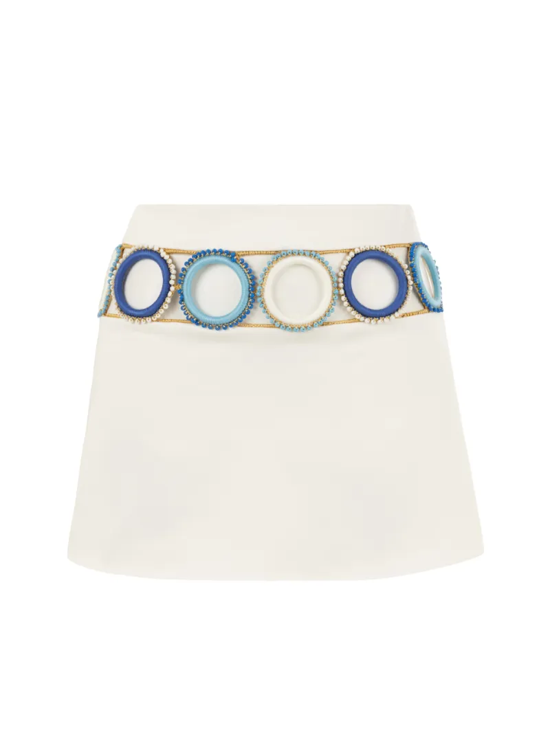 Palma Mini Skirt in Ivory