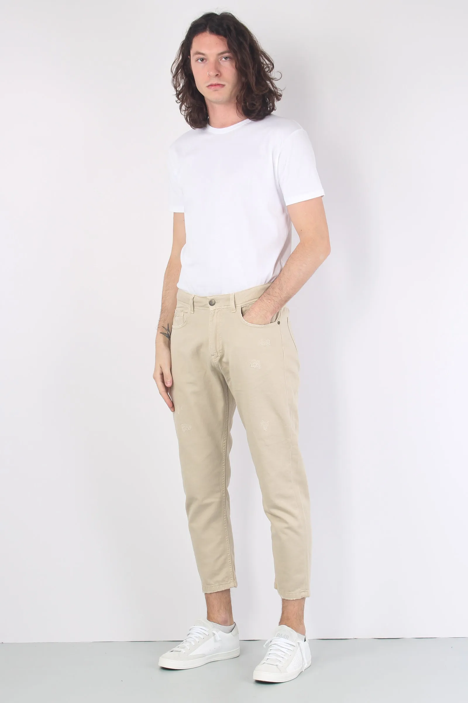 Pantalone Cropped Sabbia