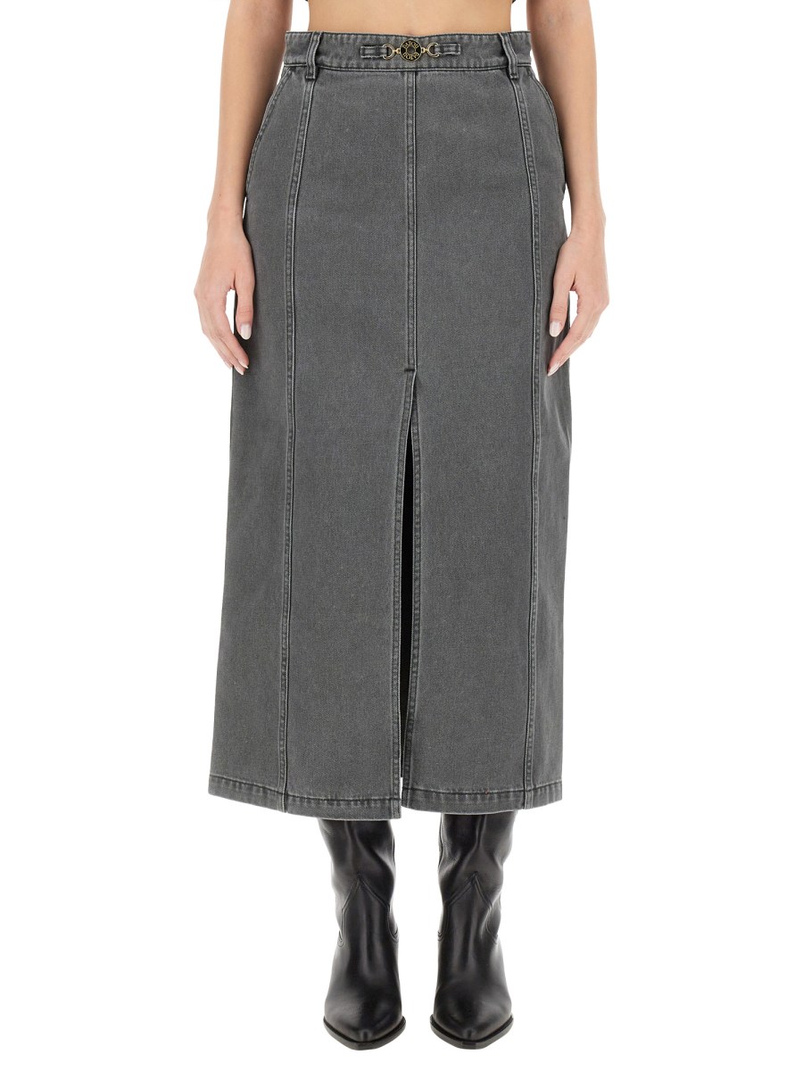 PATOU    MIDI SKIRT WITH SLIT