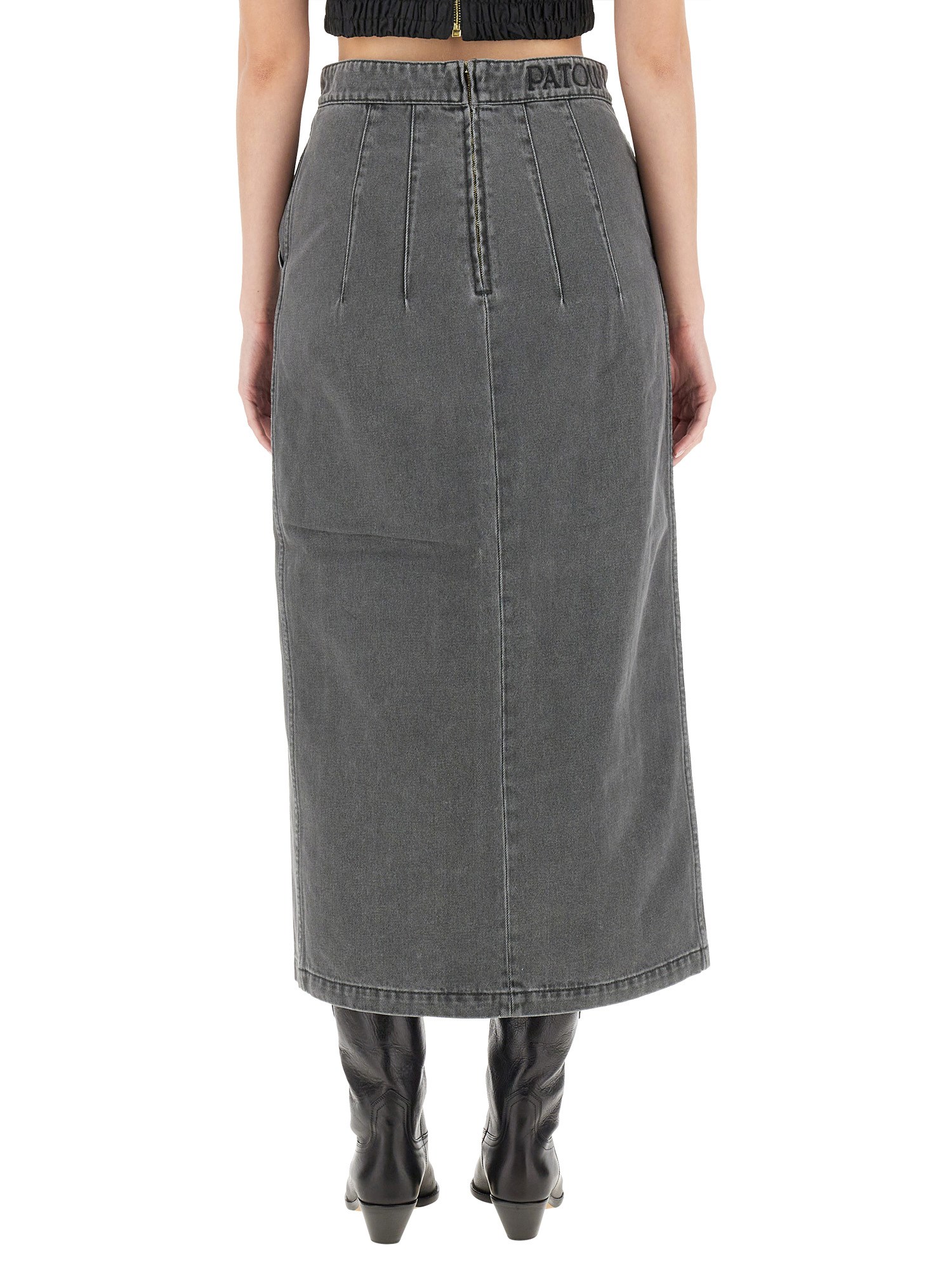 PATOU    MIDI SKIRT WITH SLIT