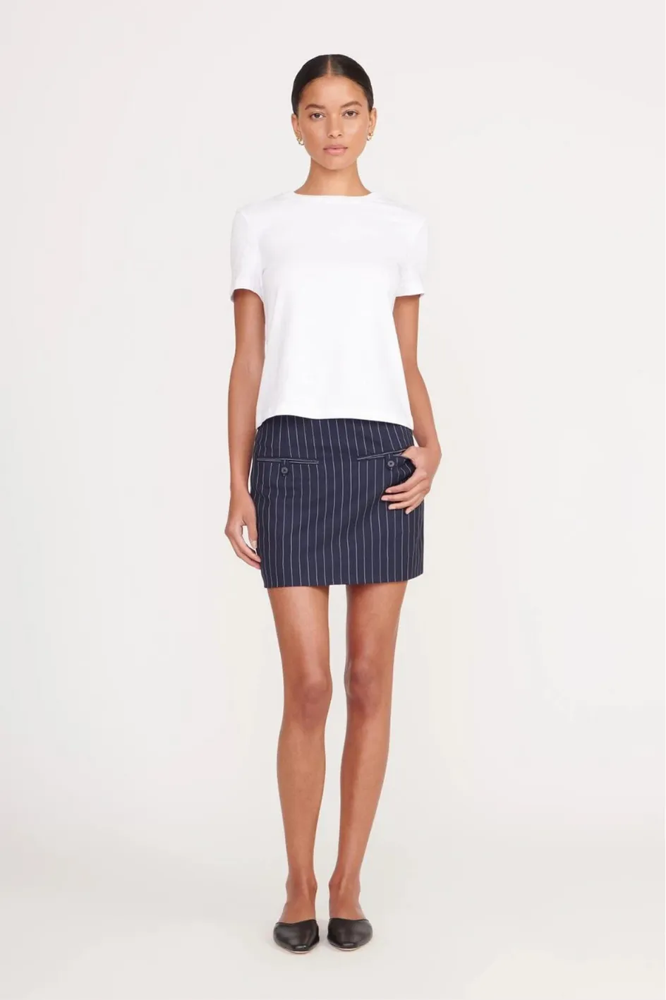 Pinstripe Annette Skirt