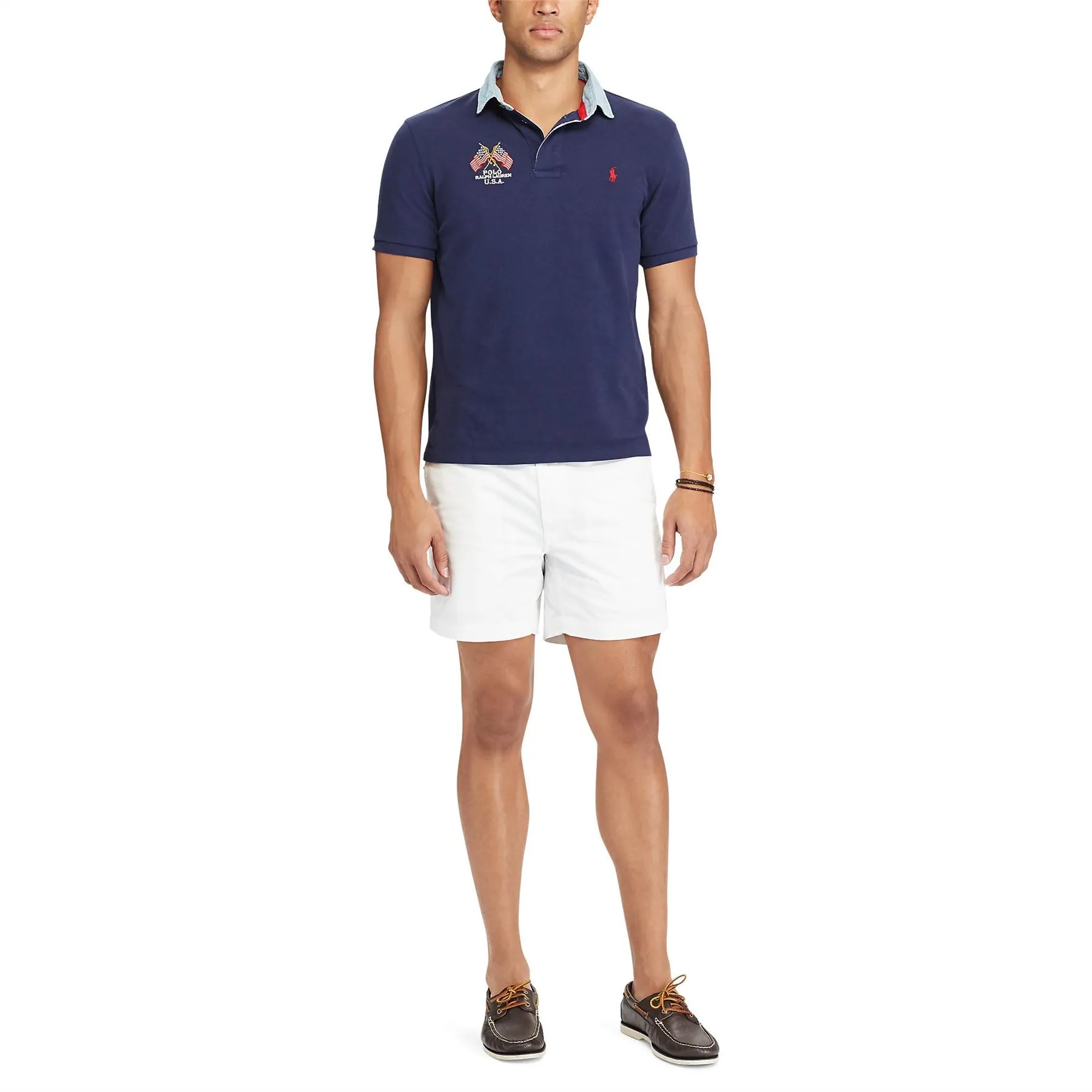 Polo Golf Classic Fit Cotton Knit Prepster Shorts White - SU24