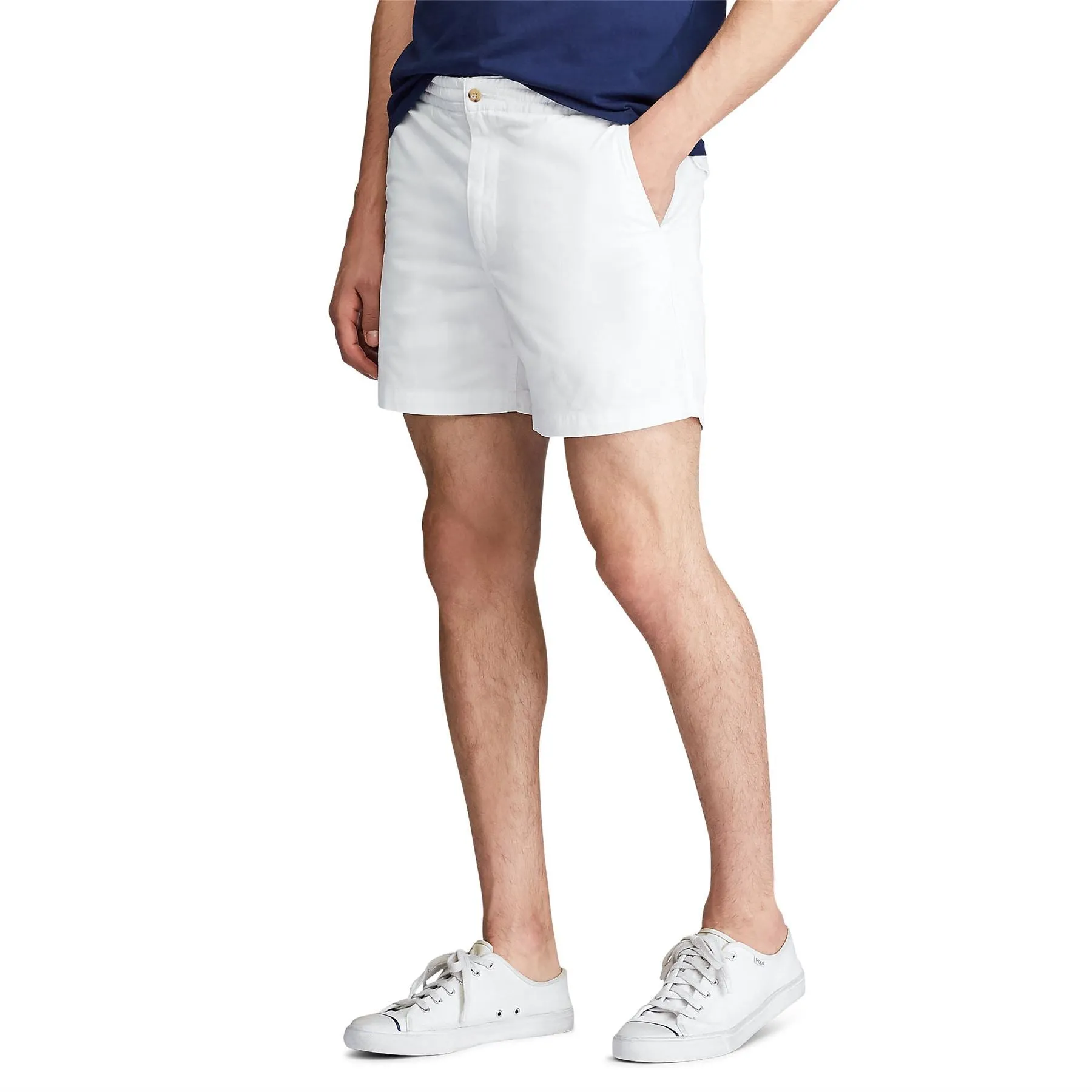 Polo Golf Classic Fit Cotton Knit Prepster Shorts White - SU24