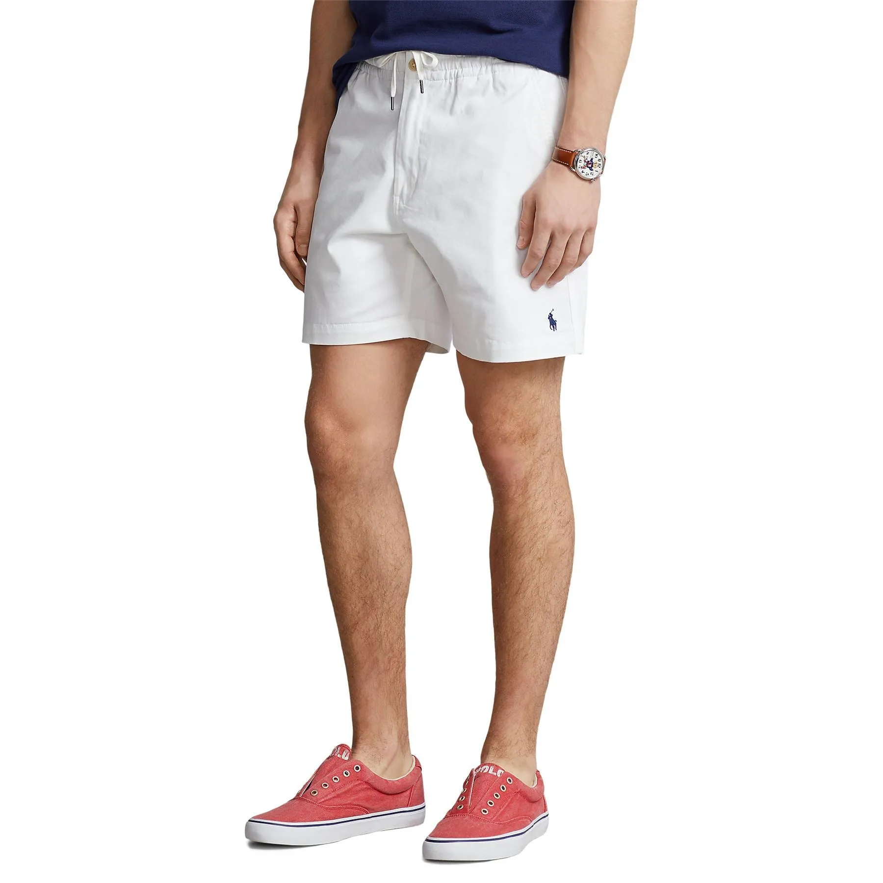 Polo Golf Classic Fit Cotton Knit Prepster Shorts White - SU24