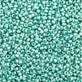 Preciosa Czech Glass, 11/0 Round Seed Bead, Metallic Green (1 Tube)